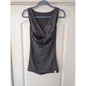 Lalabu Soothe Shirt Babywearing Tank Top Charcoal Grey Nursing Bra Womens XS